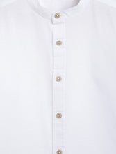 Load image into Gallery viewer, Campana Boys Solid Mandarin Collar Shirt - White
