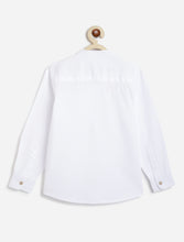 Load image into Gallery viewer, Campana Boys Solid Mandarin Collar Shirt - White
