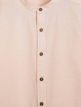 Load image into Gallery viewer, Campana Boys Solid Mandarin Collar Shirt - Light Pink
