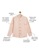 Load image into Gallery viewer, Campana Boys Solid Mandarin Collar Shirt - Light Pink
