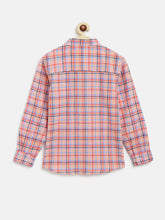 Load image into Gallery viewer, Campana Boys Wilson Full Sleeve Shirt - Checks - Orange &amp; Multicolour
