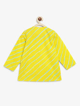 Load image into Gallery viewer, Campana Boys Bansi Dhoti Kurta Set - Leheriya Print - Yellow &amp; Sky Blue
