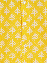 Load image into Gallery viewer, Campana Boys Mrinal Button Down Kurta Pyjama Set - Block Print - Yellow
