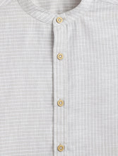 Load image into Gallery viewer, Campana Boys Jon Full Sleeves Striped Cotton Shirt - Light Grey
