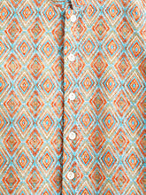 Load image into Gallery viewer, Campana Boys Sherwani Set - Burfi Embroidery - Rust &amp; Blue
