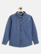 Load image into Gallery viewer, Campana Boys Wilson Full Sleeves Denim Shirt - Blue
