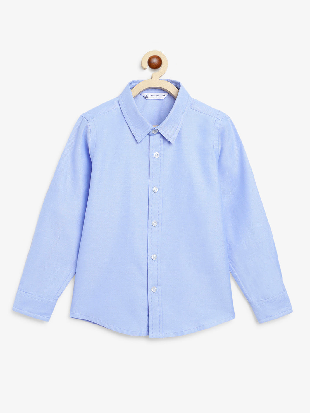 Campana Boys Wilson Full Sleeves Oxford Shirt - Blue
