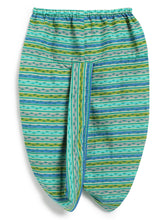 Load image into Gallery viewer, Campana Boys Bansi Dhoti Kurta Set - Geometric Ikkat Print - Green &amp; Blue
