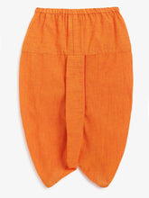 Load image into Gallery viewer, Campana Boys Bansi Dhoti Kurta Set - Ikkat Print - Red &amp; Orange
