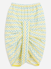 Load image into Gallery viewer, Campana Boys Mahiya Dhoti Kurta with Jacket Set - Chevron &amp; Pintucks- Lemon Yellow
