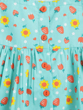 Load image into Gallery viewer, Campana Girls Amy Pack of Two Dresses - Floral &amp; Dots Print - Red &amp; Turquoise Blue
