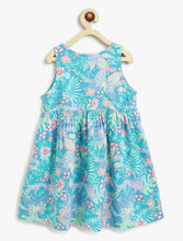 Load image into Gallery viewer, Campana Girls Amy Pack of 2 Printed Dresses - Flowers &amp; Dots - Turquoise &amp; Yellow
