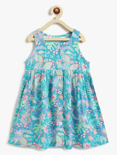 Load image into Gallery viewer, Campana Girls Amy Pack of 2 Printed Dresses - Flowers &amp; Dots - Turquoise &amp; Yellow
