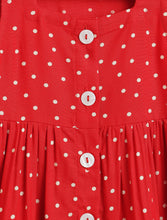 Load image into Gallery viewer, Campana Girls Amy Pack of 2 Printed Dresses - Flowers &amp; Dots - Red &amp; Navy
