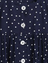 Load image into Gallery viewer, Campana Girls Amy Pack of 2 Dresses - Flowers &amp; Dots - Navy &amp; Turquoise
