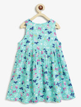 Load image into Gallery viewer, Campana Girls Amy Pack of 2 Dresses - Flowers &amp; Dots - Navy &amp; Turquoise
