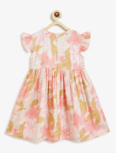 Load image into Gallery viewer, Campana Girls Ruby Crossover Cotton Dress - Soft Floral Print - Pink
