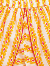 Load image into Gallery viewer, Campana Girls Asmi Dhoti Set - Floral Lattice Print - Yellow &amp; Magenta
