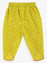 Load image into Gallery viewer, Campana Girls Asmi Dhoti Set - Boota Print - Lime Green
