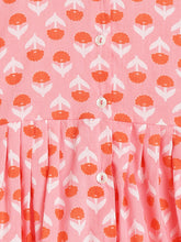 Load image into Gallery viewer, Campana Girls Asmi Dhoti Kurta Set - Blockprint Genda - Pink &amp; Off-white
