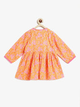 Load image into Gallery viewer, Campana Girls Asmi Dhoti Set - Pastel Floral Print - Orange &amp; Pink
