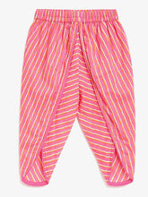 Load image into Gallery viewer, Campana Girls Asmi Dhoti Set - Pastel Floral Print - Orange &amp; Pink
