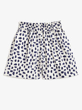 Load image into Gallery viewer, Campana Girls Luna Printed Shorts - Dots - White &amp; Navy Blue
