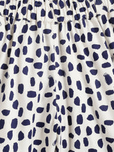 Load image into Gallery viewer, Campana Girls Luna Printed Shorts - Dots - White &amp; Navy Blue
