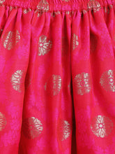 Load image into Gallery viewer, Campana Girls Koel Lehenga Set - Jacquard Motif - Pink
