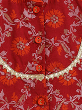 Load image into Gallery viewer, Girls Koel Lehenga Choli Set - Floral Foil Print - Maroon
