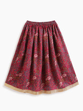 Load image into Gallery viewer, Campana Girls Koel Lehenga Choli with Dupatta Set - Divine Forest Print - Maroon
