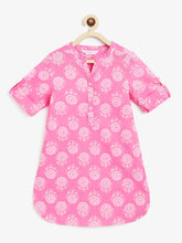 Load image into Gallery viewer, Campana Girls Urvashi Kurta - Kanthawork - Pink
