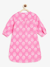 Load image into Gallery viewer, Campana Girls Urvashi Kurta - Kanthawork - Pink
