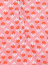 Load image into Gallery viewer, Campana Girls Urvashi Kurta - Block Print Genda Phool - Pink
