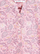 Load image into Gallery viewer, Campana Girls Urvashi Kurta Seamless Floral Print - Soft Pink
