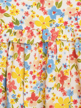 Load image into Gallery viewer, Campana Girls Rachel Frilled Yoke Dress - Floral Print - Multicolour
