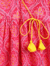 Load image into Gallery viewer, Campana Girls Nihira Flared Kurta - Bandhini Print - Magenta
