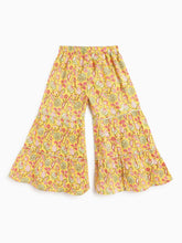 Load image into Gallery viewer, Campana Girls Nihira Sharara Set with Dupatta - Flower Bud Print - Yellow &amp; Pink
