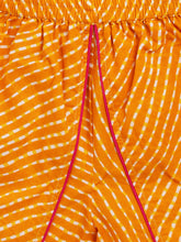 Load image into Gallery viewer, Campana Girls Himani Kurta with Dhoti Pants - Paisley Block Print - Blue &amp; Yellow
