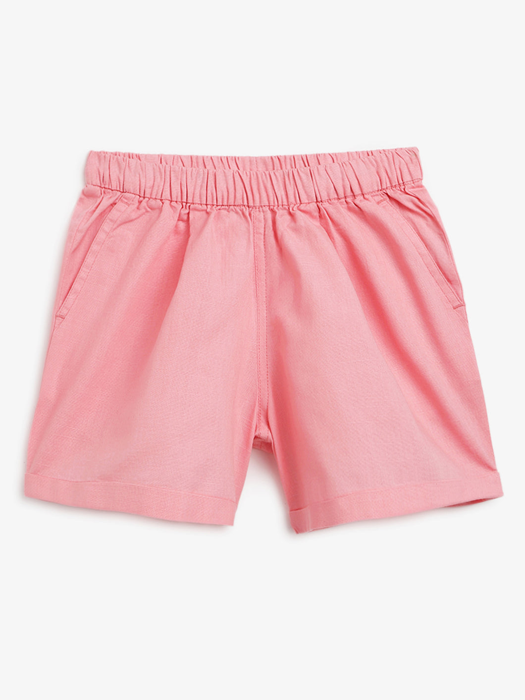 Campana Girls Nelly 100% Cotton Pull-on Shorts - Pink