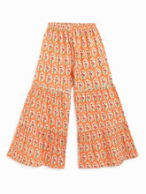 Load image into Gallery viewer, Campana Girls Roshini Sharara Set - Paisley Blockprint - Peach
