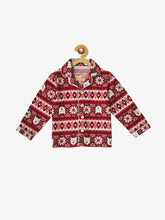 Load image into Gallery viewer, Campana Kids Brushed Cotton Printed Full Sleeves Nightsuit - Red
