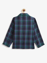 Load image into Gallery viewer, Campana Kids Full Sleeves Nightsuit - Plaid Checks - Navy, Blue &amp; Green
