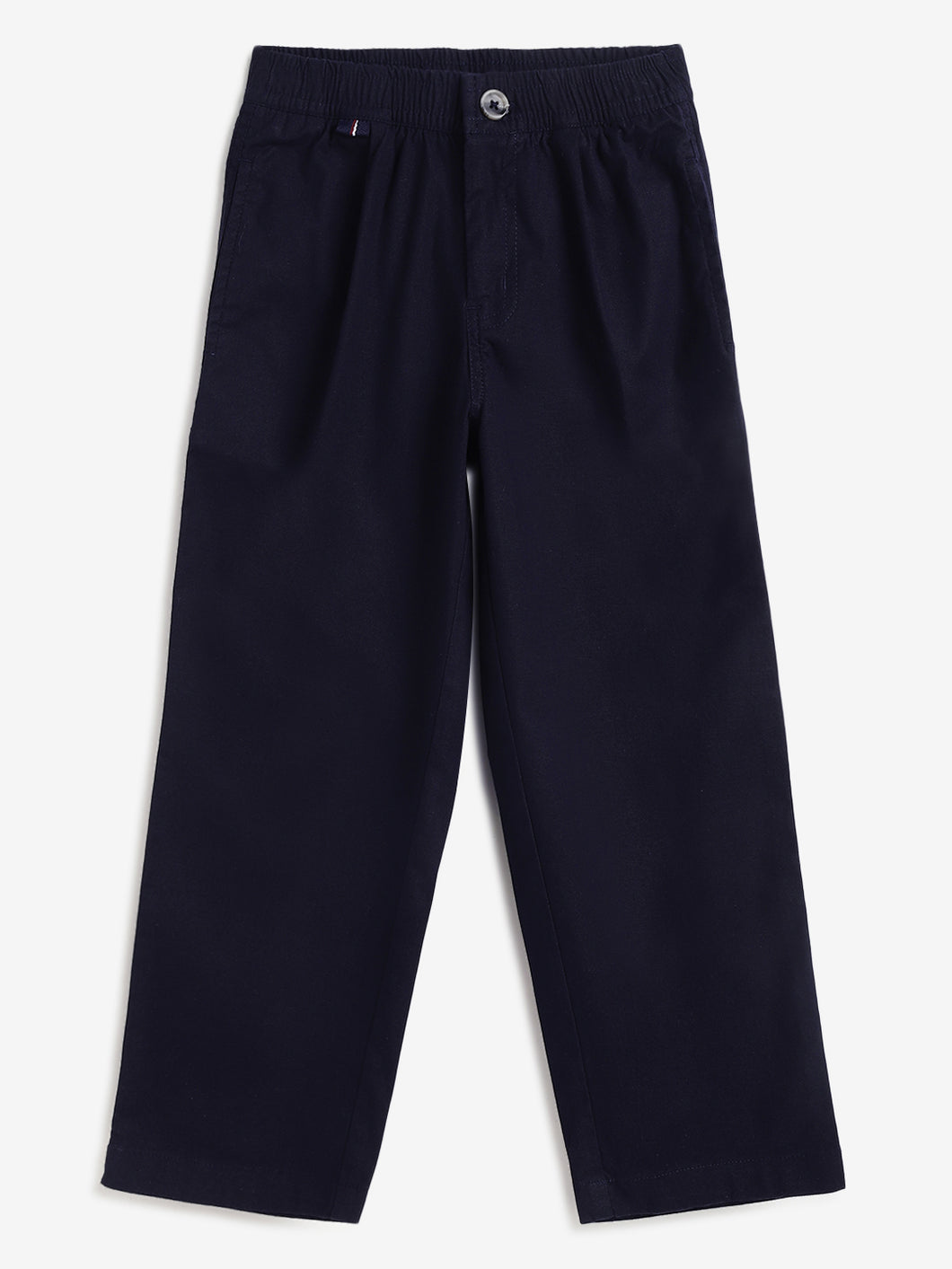 Campana Boys Hugo Cotton-Lycra Relax Fit Pants - Navy