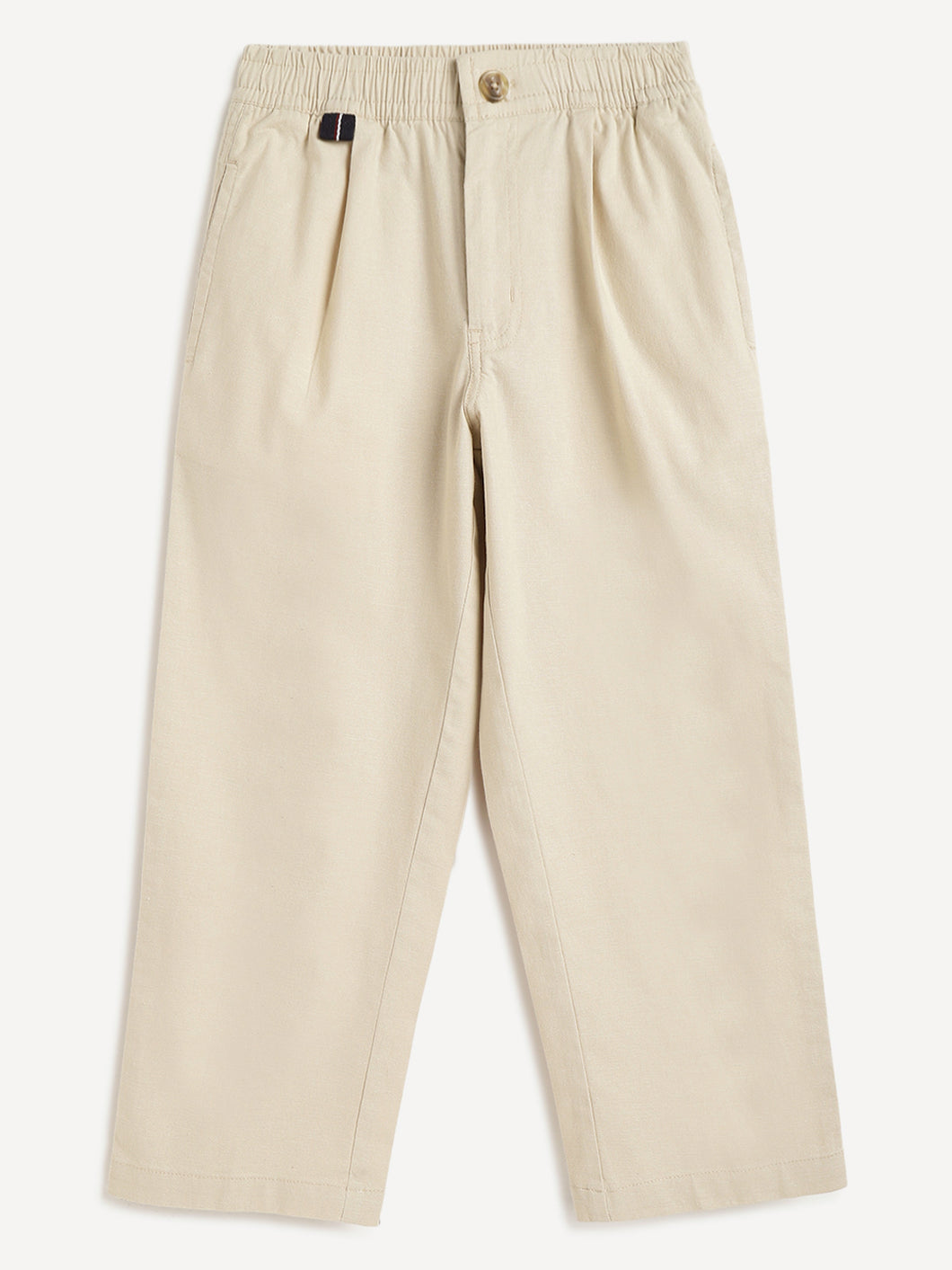 Campana Boys Hugo Cotton-Lycra Relax Fit Pants - Beige