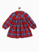 Load image into Gallery viewer, Campana Girls Callie Dress With Collar- Tartan Checks -  Red &amp; Blue
