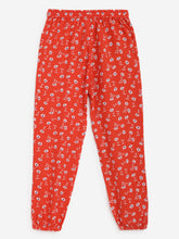 Load image into Gallery viewer, Campana Girls Ella Jogger Pants - Happy Floral Print - Red
