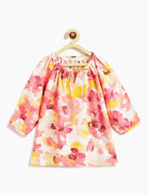 Load image into Gallery viewer, Campana Girls Nora Printed Rayon Top - Abstract Florals - Pink &amp; Yellow
