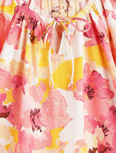 Load image into Gallery viewer, Campana Girls Nora Printed Rayon Top - Abstract Florals - Pink &amp; Yellow
