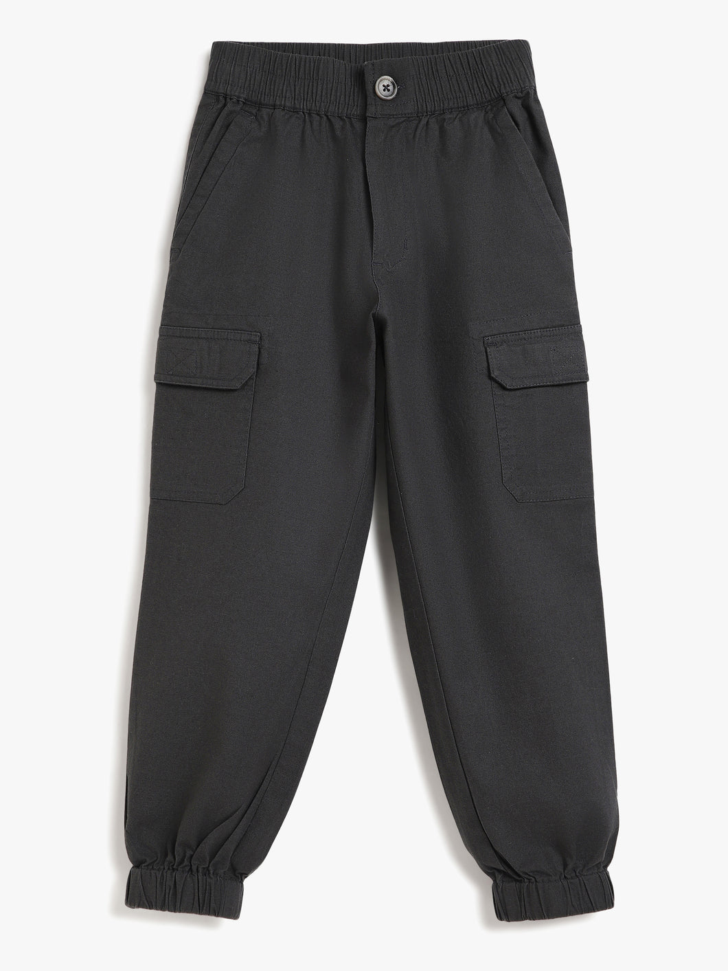 Campana Boys Travis Cotton-Lycra Cargo Joggers - Dark Grey